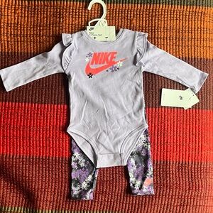 Nike Dri-Fit Purple Bodysuit and Pant Set